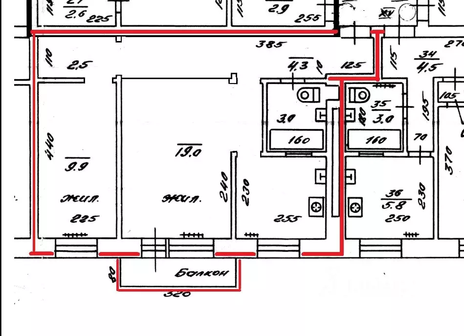 2-к кв. Калининградская область, Калининград ул. Черняховского, 70 ... - Фото 0