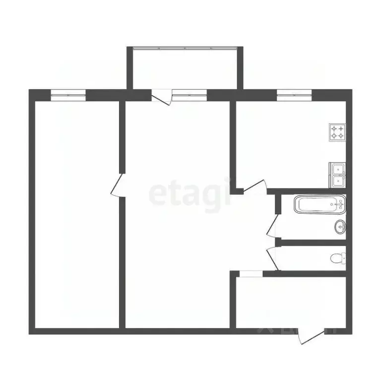 2-к кв. Тюменская область, Тюмень ул. Володарского, 34 (44.4 м) - Фото 2