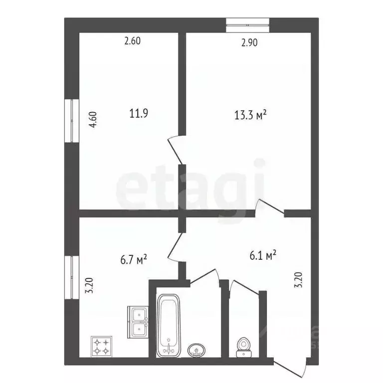 2-к кв. Белгородская область, Красногвардейский район, Никитовское ... - Фото 2