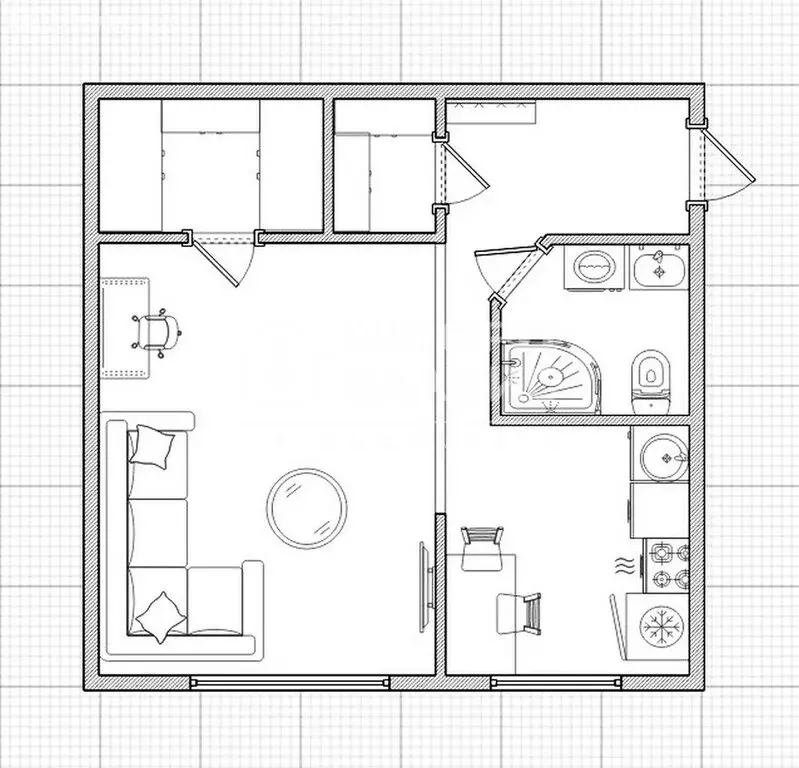 1-комнатная квартира: Омск, микрорайон Городок Нефтяников, улица ... - Фото 2