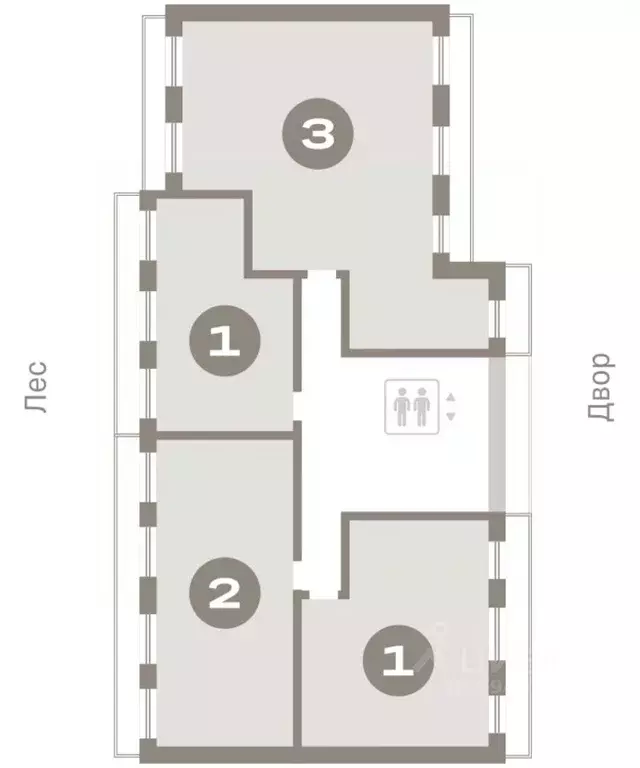 1-к кв. Ханты-Мансийский АО, Сургут Игоря Киртбая ул., 30 (63.21 м) - Фото 1