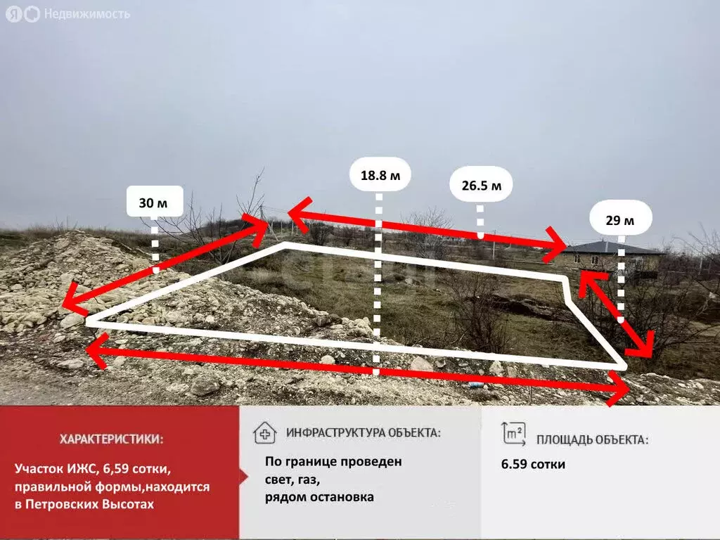 Участок в Симферополь, квартал Петровские Высоты (6.6 м) - Фото 1