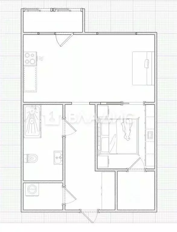 1-к кв. Пензенская область, Пенза ул. Карпинского, 33А (51.0 м) - Фото 1