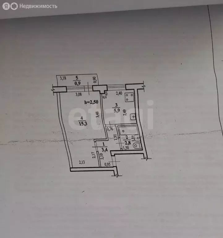 1-комнатная квартира: 5-й микрорайон, 21 (27.7 м) - Фото 0