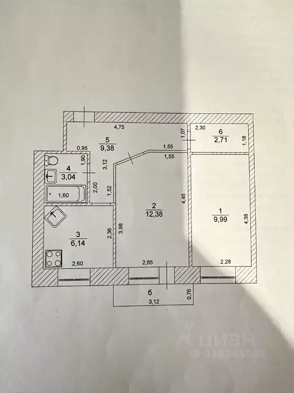 2-к кв. Ульяновская область, Ульяновск ул. Богдана Хмельницкого, 13 ... - Фото 1