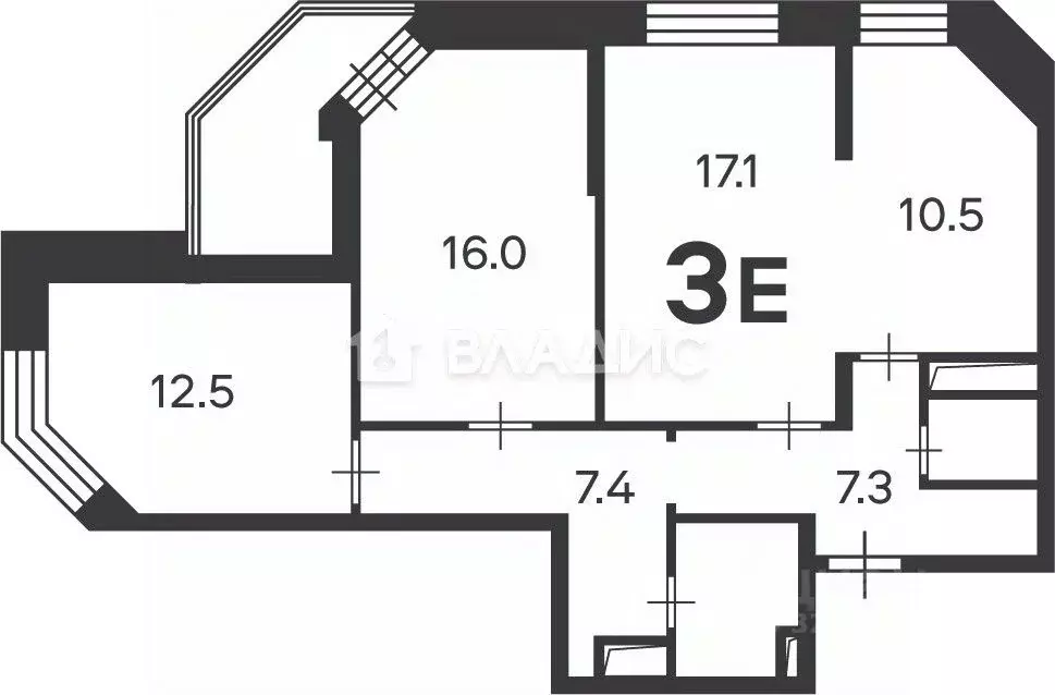 3-к кв. Москва, Москва, Троицк ул. Текстильщиков, 3к1 (75.9 м) - Фото 2