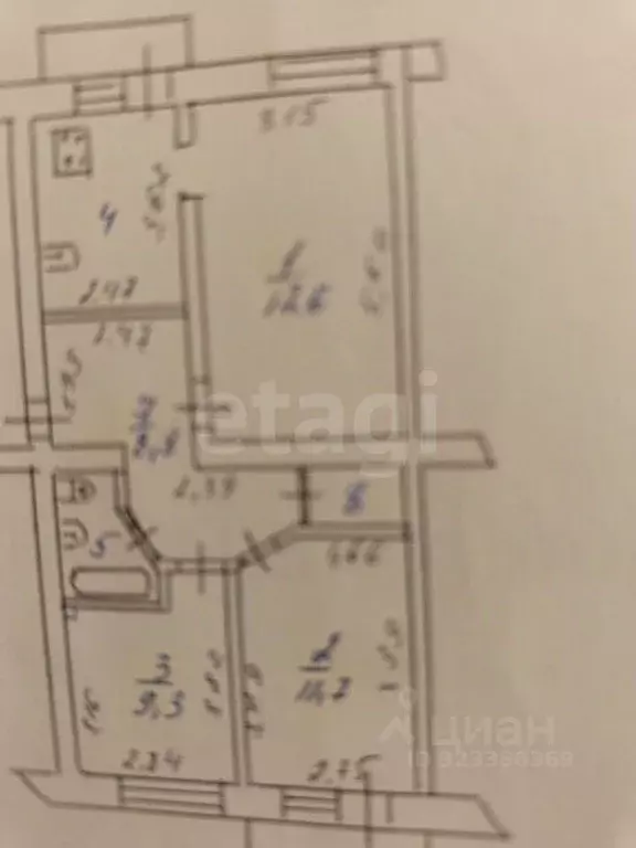 3-к кв. Коми, Сыктывкар Коммунистическая ул., 62 (60.3 м) - Фото 1