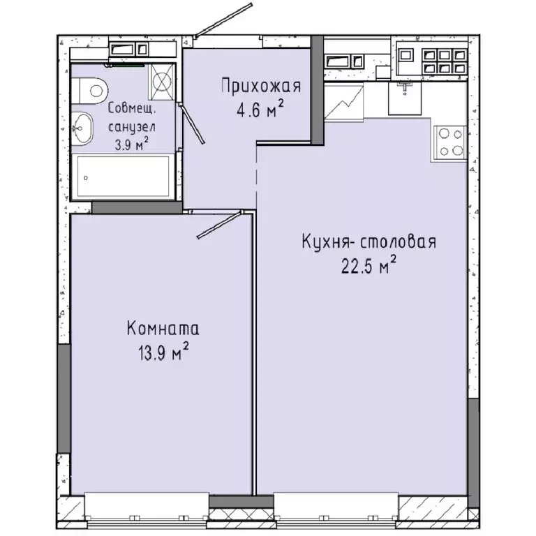 1-комнатная квартира: Ижевск, улица Ленина, 91/1 (44.9 м) - Фото 0