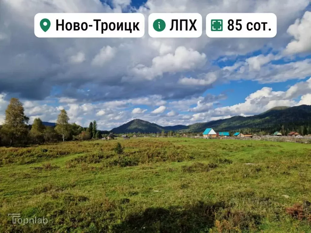 Участок в Алтай, Турочакский район, с. Ново-Троицк  (85.0 сот.) - Фото 1