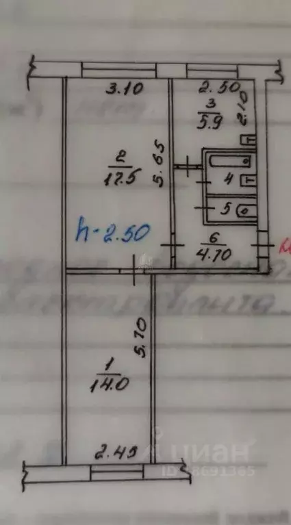 2-к кв. Красноярский край, Красноярск Северо-Западный мкр, ул. ... - Фото 2