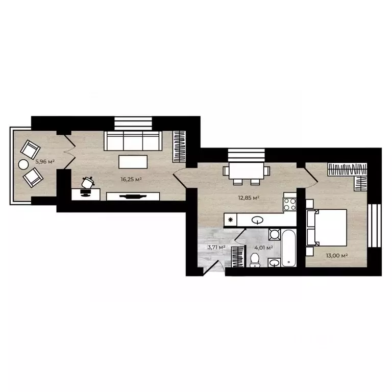 2-к кв. Ярославская область, Ярославль ул. Лескова, 19 (52.8 м) - Фото 1