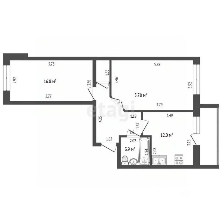 2-к кв. Мордовия, Саранск Большевистская ул., 109 (63.0 м) - Фото 1