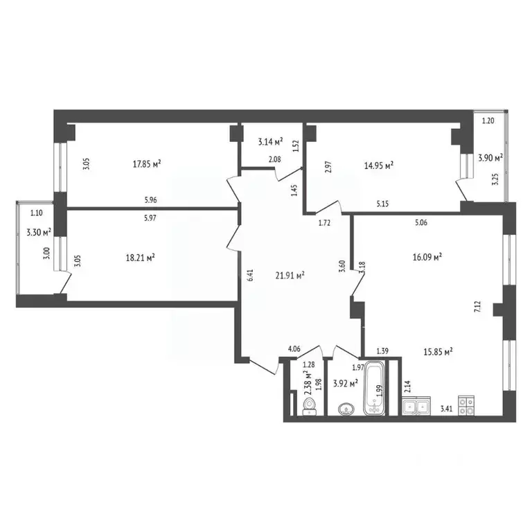 4-к кв. Саха (Якутия), Якутск 203-й мкр, 11 (114.3 м) - Фото 1