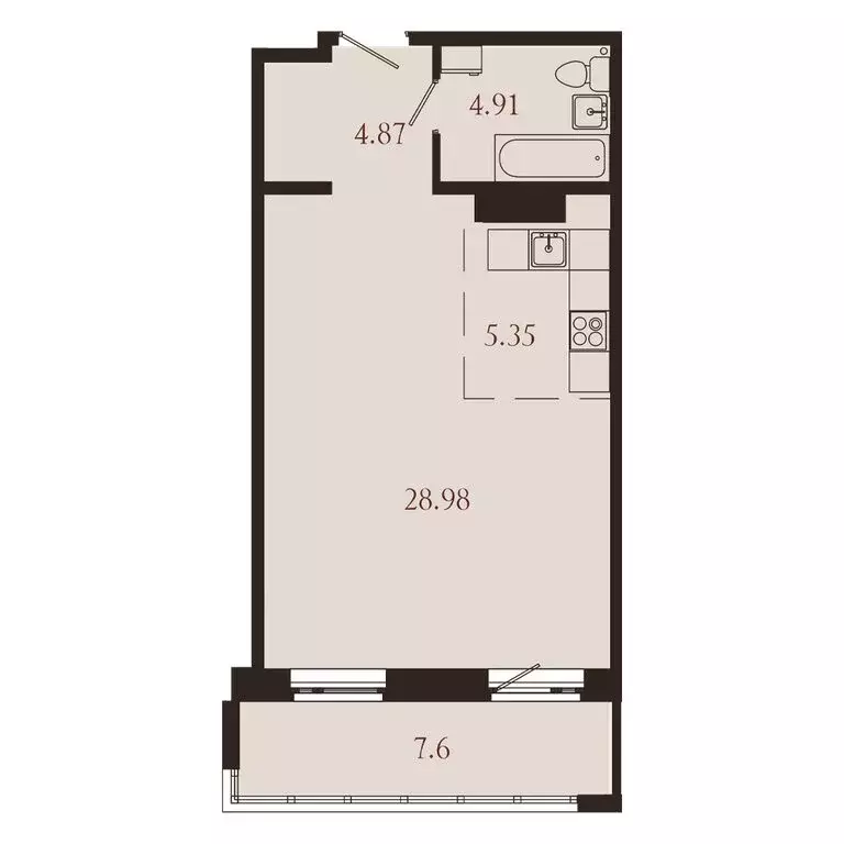 1-комнатная квартира: Иркутск, Советская улица, 115/1Б (51.71 м) - Фото 1