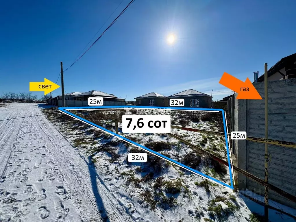 Участок в Крым, Симферопольский район, Перовское с/пос, Ветеран ... - Фото 1