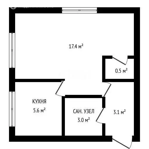1-комнатная квартира: Оренбург, Томилинская улица, 255 (29.6 м) - Фото 1