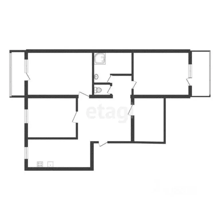 3-к кв. Костромская область, Кострома Костромская ул., 94 (84.0 м) - Фото 1