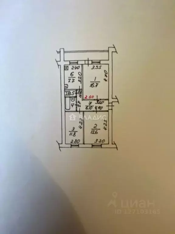 3-к кв. Краснодарский край, Ейск Керченский пер., 2 (59.9 м) - Фото 2