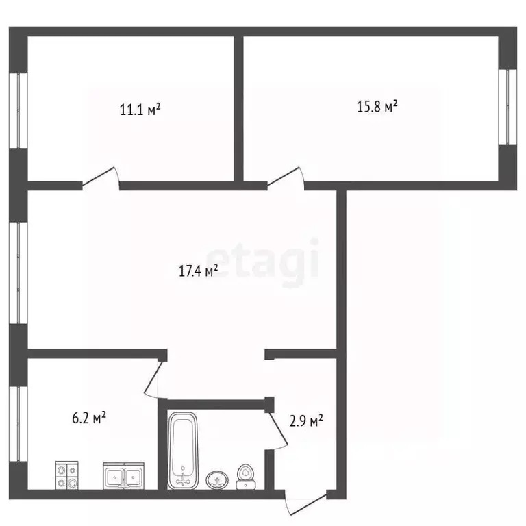 3-к кв. Забайкальский край, Читинский район, с. Засопка ул. ... - Фото 2