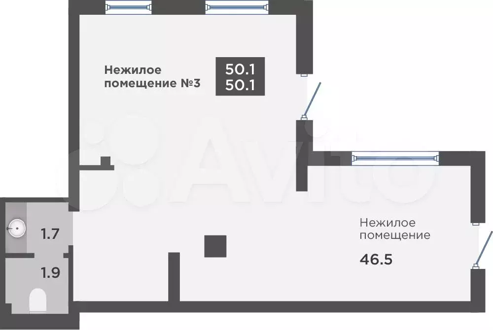 Продам офисное помещение, 50.1 м - Фото 0