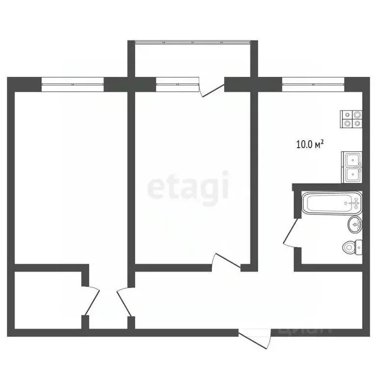 2-к кв. Ставропольский край, Ессентуки Никольская ул. (64.4 м) - Фото 1