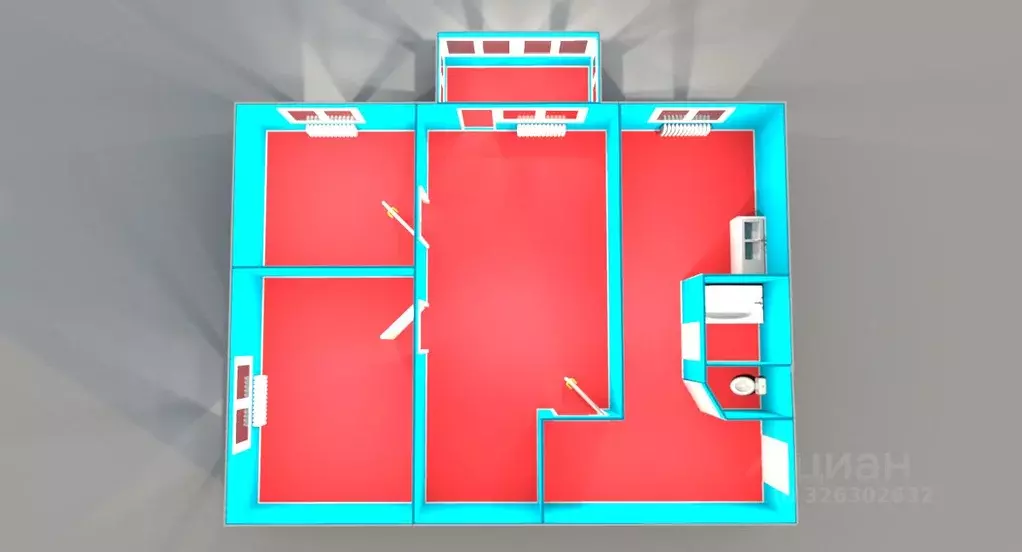 2-к кв. Камчатский край, Петропавловск-Камчатский ул. Абеля, 7 (47.0 ... - Фото 2