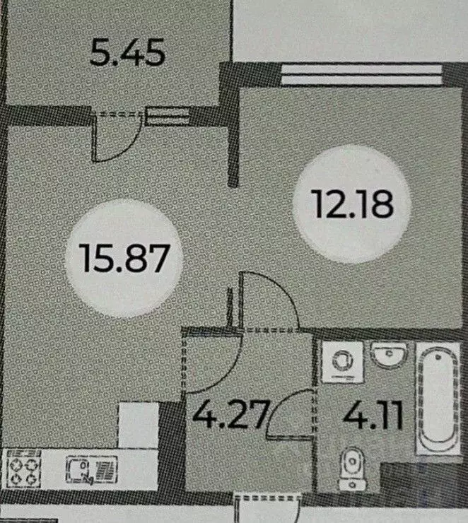 1-к кв. Санкт-Петербург ш. Суздальское, 8 (38.1 м) - Фото 2