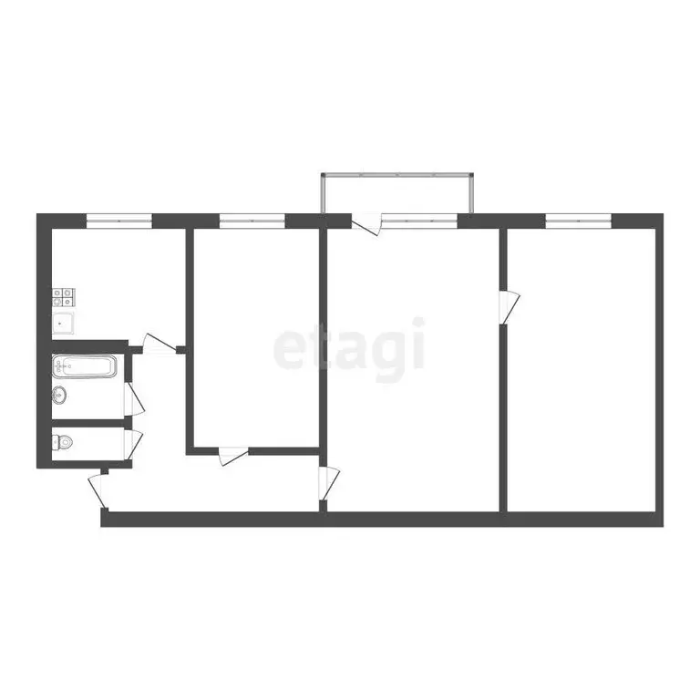 3-комнатная квартира: Томск, улица Мичурина, 59А (576 м) - Фото 1