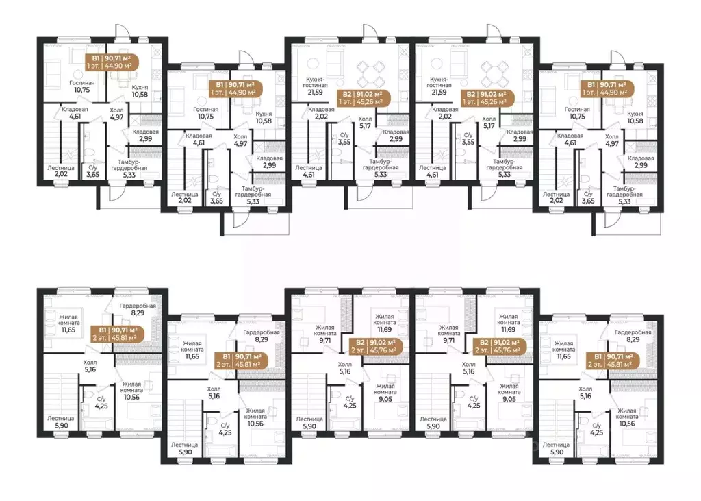 Таунхаус в Ленинградская область, Всеволожск ш. Южное (91 м) - Фото 2