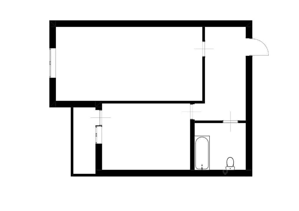 1-к кв. Воронежская область, Воронеж Газовый пер., 15Н (40.2 м) - Фото 2
