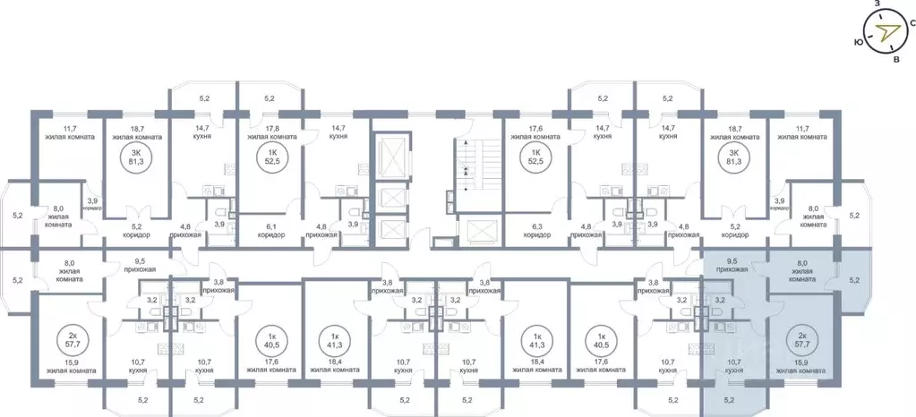 2-к кв. Ханты-Мансийский АО, Сургут тракт Югорский, 52/2 (57.7 м) - Фото 1