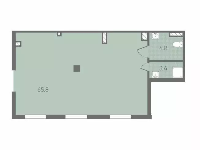 Офис (76 м) - Фото 1