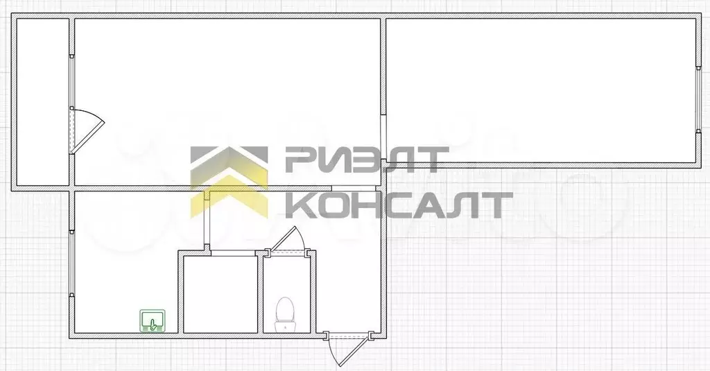 2-к. квартира, 45 м, 2/5 эт. - Фото 0