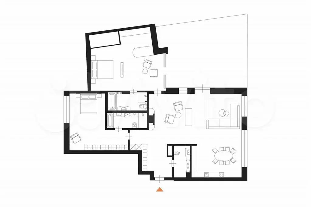 3-к. квартира, 176 м, 1/5 эт. - Фото 0