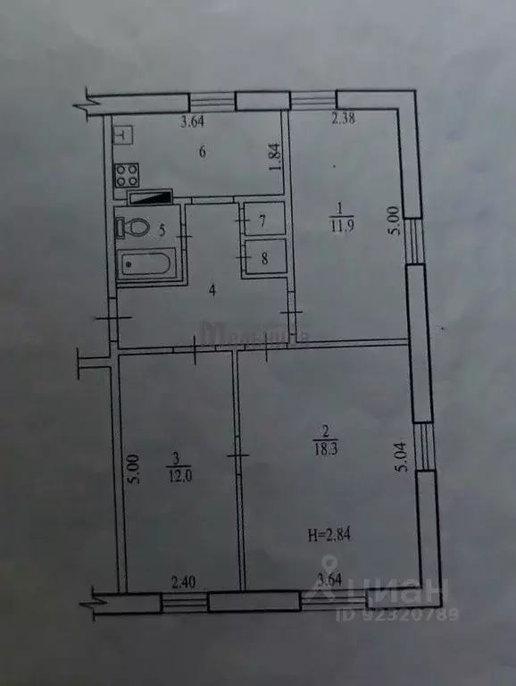 3-к кв. Волгоградская область, Волгоград пос. ГЭС, ул. Академика ... - Фото 2