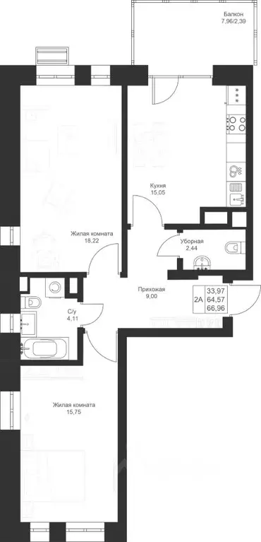 2-к кв. Татарстан, Лаишевский район, Столбищенское с/пос, с. Усады ул. ... - Фото 1