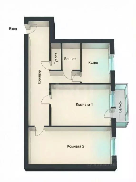 2-к кв. Московская область, Подольск Художественный проезд, 12 (45.1 ... - Фото 2