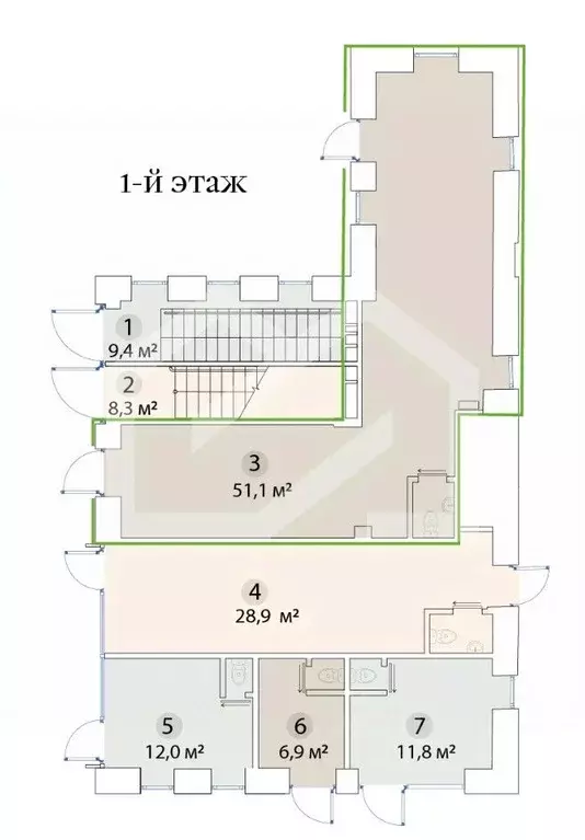 Помещение свободного назначения в Москва ул. Бахрушина, 36/14С3 (51 м) - Фото 2