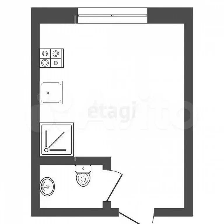 Квартира-студия, 17 м, 2/5 эт. - Фото 0