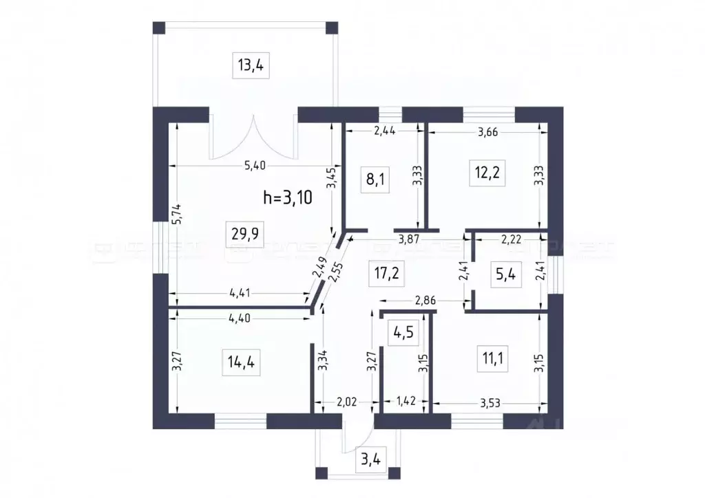 Дом в Татарстан, Высокогорский район, Семиозерское с/пос, д. Макаровка ... - Фото 2