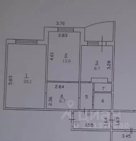 2-к кв. Ленинградская область, Гатчина ул. Изотова, 19 (54.0 м) - Фото 0