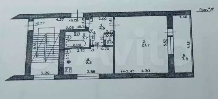 1-к. квартира, 41,8 м, 3/4 эт. - Фото 0