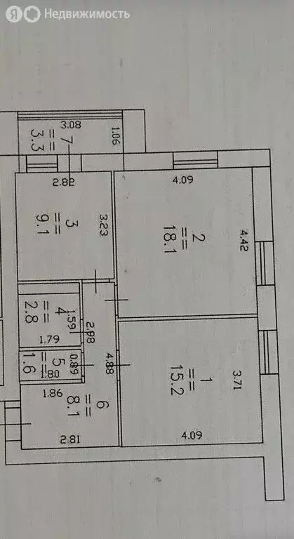 2-комнатная квартира: Нижний Новгород, улица Коминтерна, 184 (54.9 м) - Фото 2