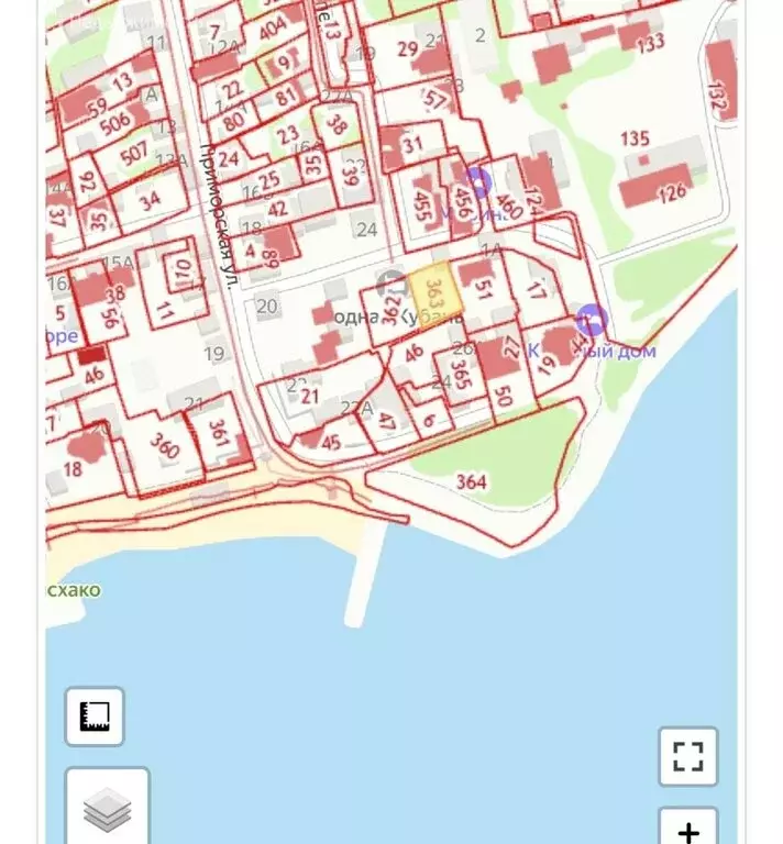 Участок в село Мысхако, Береговой переулок (4.9 м) - Фото 2
