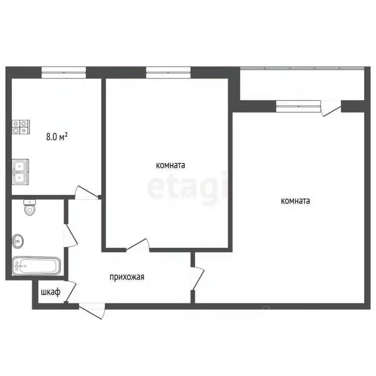 2-к кв. Ярославская область, Ярославль ул. Большая Техническая, 14 ... - Фото 1