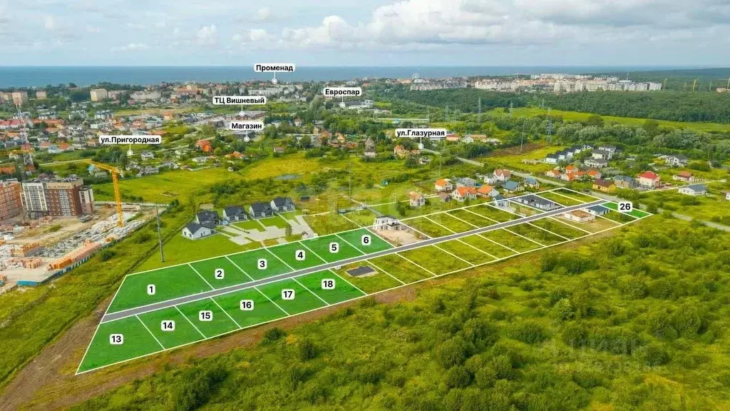 Участок в Калининградская область, Зеленоградск ул. Василия Чернова ... - Фото 2