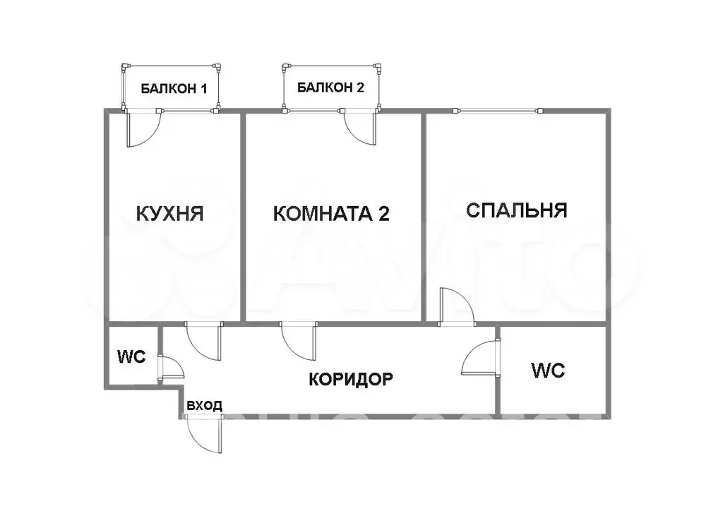 2-к. квартира, 64 м, 14/21 эт. - Фото 0