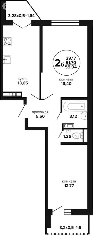 2-комнатная квартира: Краснодар, Российская улица, 257/7 (57.1 м) - Фото 0