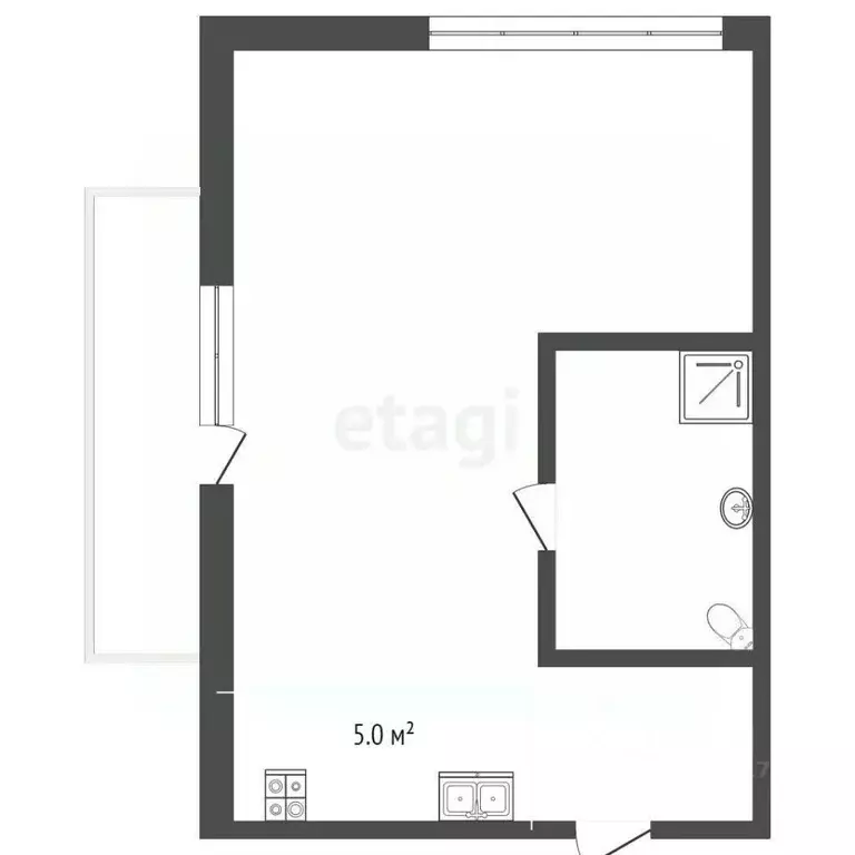 Студия Севастополь с. Орловка, ш. Качинское, 35/61 (43.3 м) - Фото 2