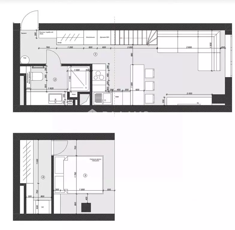 Свободной планировки кв. Москва ул. Клары Цеткин, 18к3 (45.0 м) - Фото 1